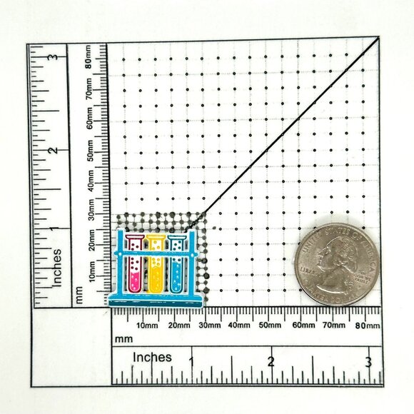 🤩Science Test Tubes Enamel Pin Lapel Badge Fun Lab Themed Accessory🤩 - Picture 5 of 5